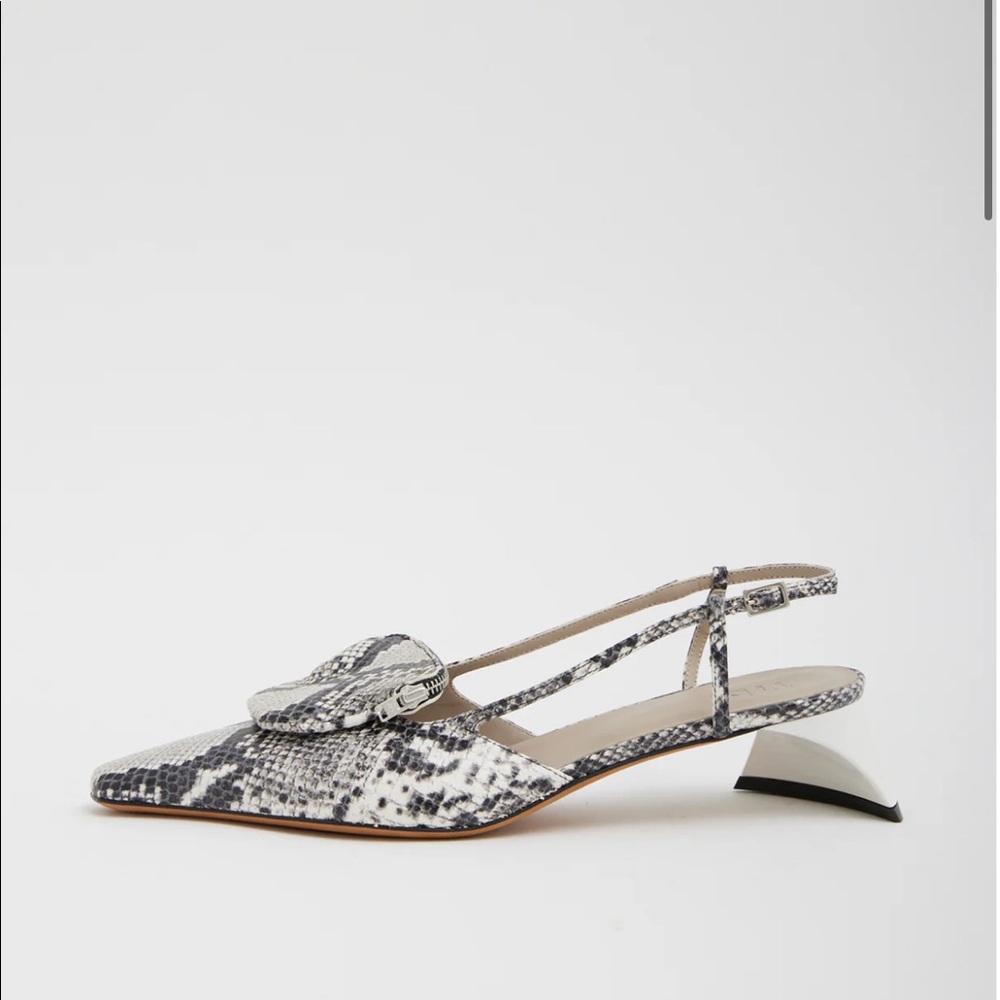 Tibi // Victor Embossed Snake Slingback, size 38.5